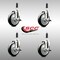 Service Caster 5 Inch 316SS Black Poly Swivel 7/8 Inch Expanding Stem Caster Set Brake SCC SCC-SS316EX20S514-PPUB-BLK-TLB-78-4 - alternate 4